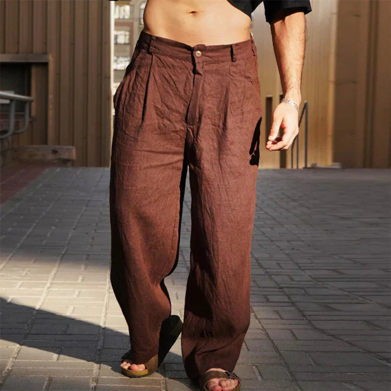 HARRISON | WIDE LEG LINEN PANTS